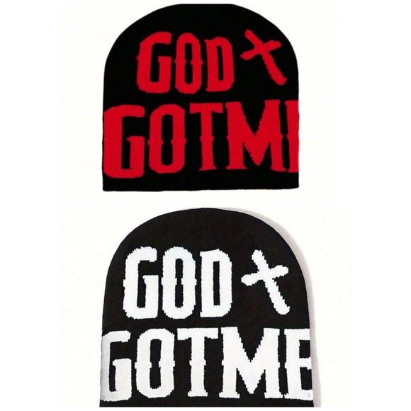 Accessories - •What’s the Mood• Graphic Knit Beanie